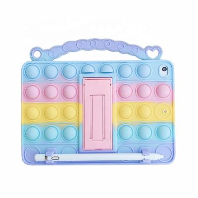 China Fashionable Silicone Tablet Case for air 10.2 10.9 mini 4 5 pro 10.5 11 9.7 kids popped it case push bubble fidgety soft toy for sale