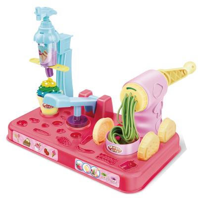 China Colorful Clay Toys 70PCS Dough Set Multi Function Rich Color 3D Mud Noodle Machine Kids Playdough Kit for sale