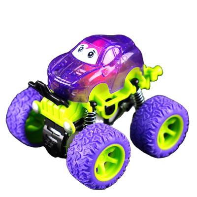 China Friction Toy Customizable Mini Luminous 4WD Inertial Stunt Car Spinning Toy 360 Monster Truck for sale