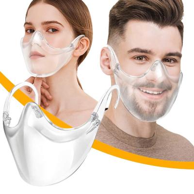 China Anti-fog Environmental Safety PVC Smile Maskes Plastic Facemask Supply Clear Transparent Design New for sale