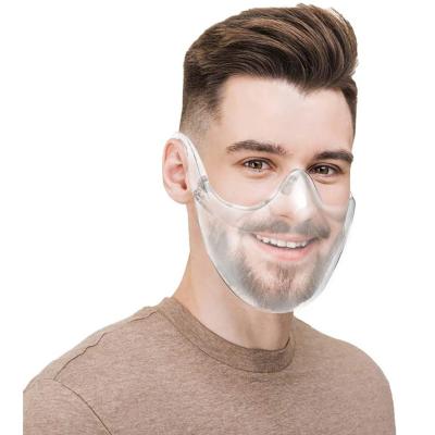 China New deaf mute lip speech dust anti fog maskes suitable for factory wholesale cheap hot sale PC adult transparent plastic maskes for sale