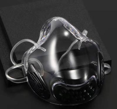 China Anti Fog Anti-Fog Durable Face Mask Clarity Mask Combine Comfort Safe PEE Plastic Reusable Transparent Clear Face Mask for sale