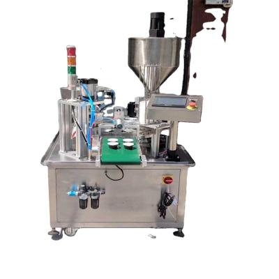 China Rotary Type Aluminum Cup Jam Food Filling Sealing Machine for sale