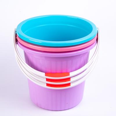 China Plastic Wholesales Household portable round plastic laundry Buckets Bath Storage Bucket for sale