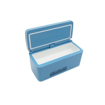 China Cooler Physician Outdoor Travel / Camping COMPRESSOR Insulin Box Refrigerate Cooling Box Blue455Ml for sale