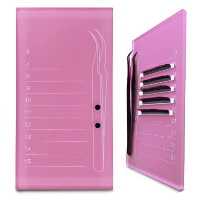 China New Handmade Lash Tile Acrylic Eyelash Palette with Magnetic Tweezer Holder for sale