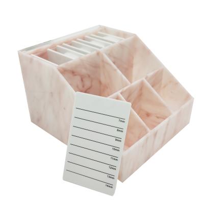 China Handmade acrylic eyelash extension organizer /luxury eyelash extension storage box/pink marble wick trolley for tiles for sale