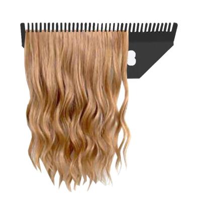 China Handmade Wall Mount Acrylic Hair Extensions Wigs Show Rack Hanger Hair Extension Tools for sale