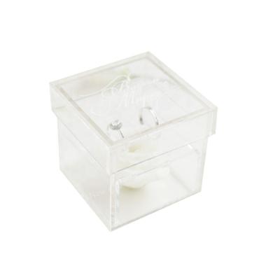 China Handmade Clear Acrylic Wedding Ring Box/Wedding Ring Bearer Box/Wedding Ring Gift Box for sale