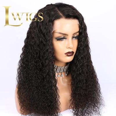 China Cheap Wholesale Natural Water Wave Professional Manufacture Human Hair Lace Wigs Long for sale