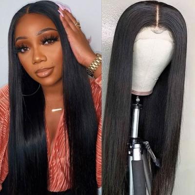 China Glueless Wigs with 4 Combs (Two Sides & Front & Back). Hot Selling LWIGS Hair Piece Cheap Natural Black Color HD Lace Front Human Hair Wigs Cheap Price T Lace Front Hair Wigs for sale