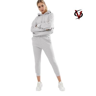 Κίνα New Stylish Plain Zipper Cotton Custom Design Sport Sweatshirt Sweat Pant Track Suits for Women προς πώληση