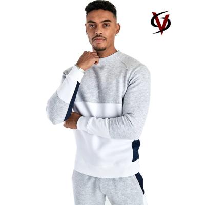 China Wholesale OEM Oversized Plain Gray Solid Long Sleeves 100% Cotton 200g Men's Crewneck Hoodies Sweatshirt for sale