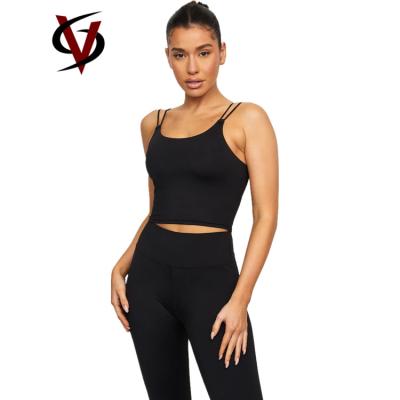 China Gym Clothes Crop Top Yoga Suit Seamless Tank Top Tracksuits Seamless Yoga Set Active Wear Sets For Women for sale