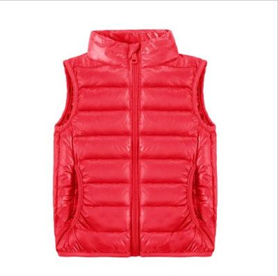 China High Quality Viable Kids Clothing Sleeveless Warm Vest Kids Light Up Ultra Stand Collar Down Jacket Winter for sale