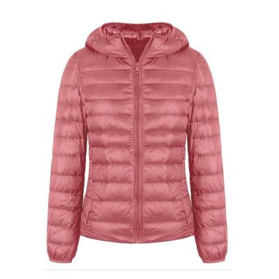 China High Quality China OEM Kurtka Zimowa Ladies Rose Windproof Waterproof Winter Jacket Women Breathable Down Hooded Down Jacket for sale