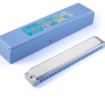 China KS-24C Plastic Tremolo 24 Hole Harmonica For Children Music Enlightenment for sale