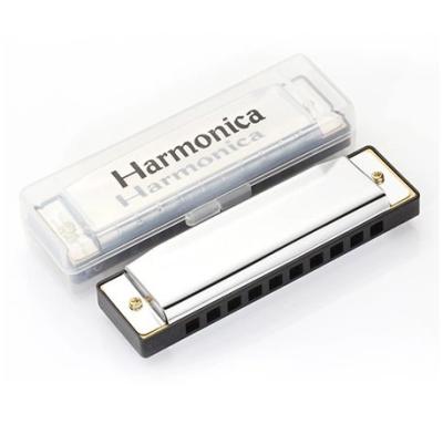 China Silver Musical Resin+Metal Toy 10 Hole Harmonica Promotion Gifts Kids Souvenir for sale