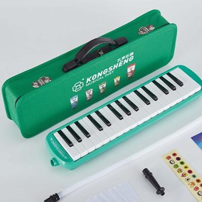 China Primary Green Education Musical Instrument 32 Wind Keyboard Piano School Musical Instrument Melodica With Portable Case for sale