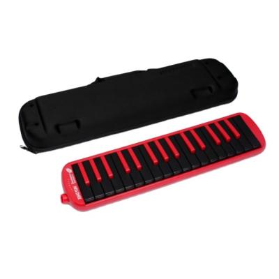 China Red Color Musical Key Keyboard Instrument 32 Professional Education Melodica Musical Instrument For School Teacher With Care Case for sale