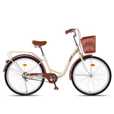 China Versatile Hybrid High Carbon Steel New Steel Hot Sales Design Swap 24 Inch Women's Bicycle for sale