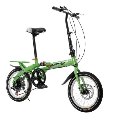 China Wholesale Steel Dual Disc Mini Movable Bike Foldable Bicycle 14 16 Inch Brakes for sale