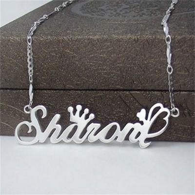 China Handmade Custom Personalized Name Necklace FASHIONABLE Fashion 925 Sterling Silver Initial Jewelry Gift with Letter Pendant for sale