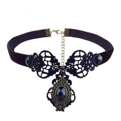 China Handmade Gothic Choker Necklace Statement Necklace and Women's Pendant Accessories Vintage Party Jewelry for Women for sale