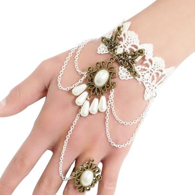 China Neo-Gothic Wholesale Handmade Fashion White Wrist Jewelry For Women Gothic Bangle Bracelet Jewelry for sale