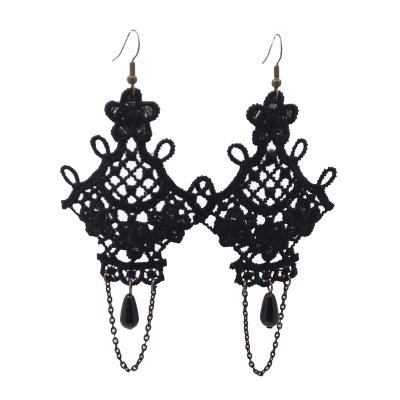 China TRENDY handmade dangle tassel design vintage drop earring women accessories jewelry gothic earrings for girl for sale