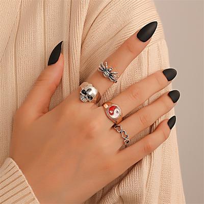 China Fashion Bohemia Skull Rings Set For Women Spider Rings Girls Shape Jewelry Accessories Gift for sale