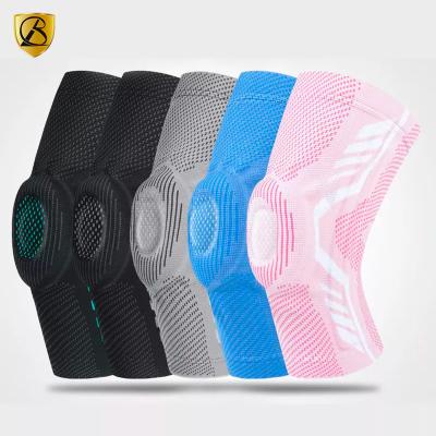 China Adult Copper Anti-collision Silicone Kneecap Compression Basketball Brace Fitness Dance Mountaineering Climbing RP for sale