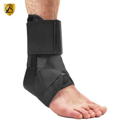 China Padded lining copper brace lace up compression ankle brace support brace with stabilize straps to prevent and recover from ankle sprains for sale