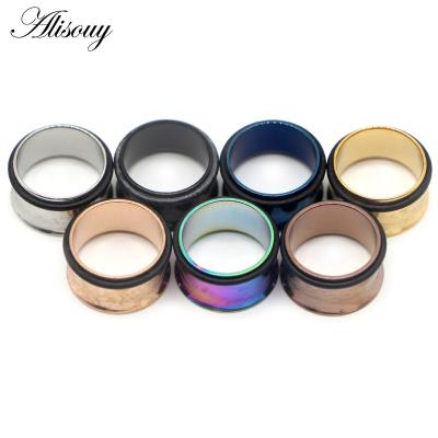 China Punk Alisouy 2PCS Stainless Steel Single Flare Flesh Hollow Tunnel Ear Plugs Expander Stretchers Earring Gauges Body Piercing Jewelry for sale