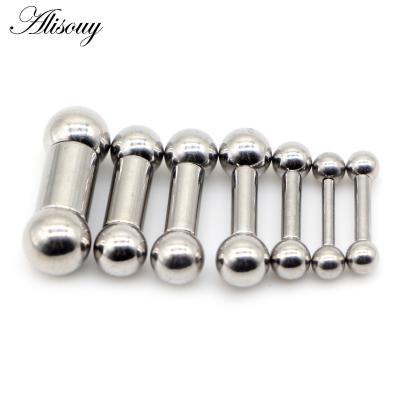 China Punk Alisouy 1PC Big Size Stainless Steel genital Straight Barbell Rings Ear Tragus Piercing PA Nipple Ring Bar Lips Body Jewelry for sale