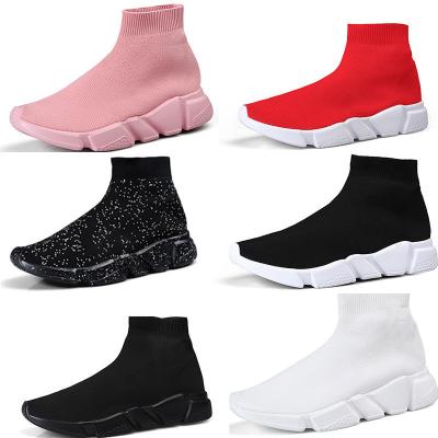 China Lightweight Rubber Sock Shoes Women's Fashion Sneakers Women's Woven Mesh Ruffles Custom White Casual Ladies Sports Shoes for sale