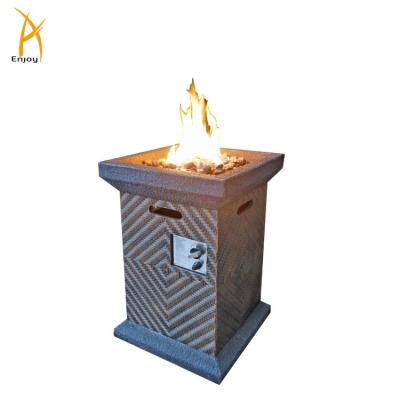 China Garden Fire Stocked Pit Decoration Warming Concrete Fire Pit Column for sale