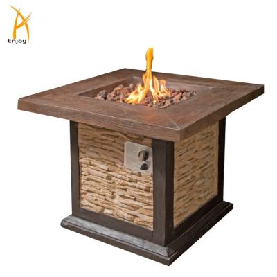 China Garden Propane Fire Table Stocked Patio Table With Fire Pit for sale