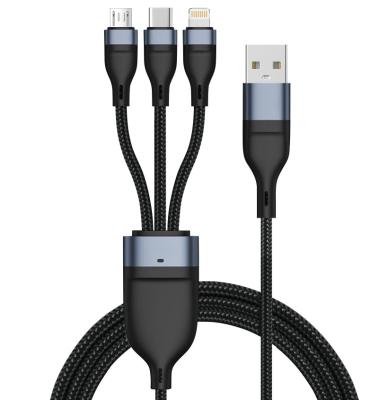 China 5A 100W Multifunctional USB Cable Nylon Braided 5 In 1 USB Charging Cable for sale