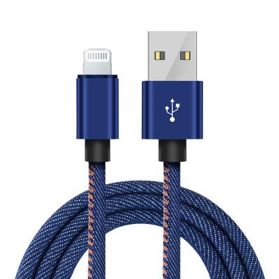 China 5V 2A Uitgang USB 2.0 oplaadkabel gebreid 1M USB naar Lightning / Android / Type C Te koop