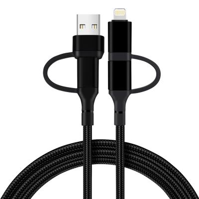 China Cable de transferencia rápida de datos multifunción personalizado 1M USB A / Tipo C a Rayo / Tipo C en venta