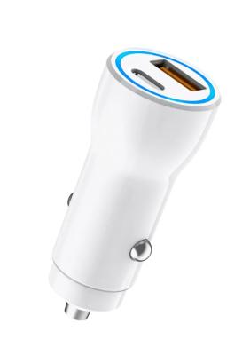 China PD QC 20W USB Car Fast Charger Smartphone Output 2 In 1 Travel Charger for sale