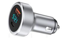 China QC PD Fast Charging USB Car Charger Socket Type C With Digital Display 58.5W for sale