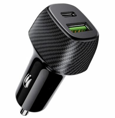 Cina Carica veloce USB Car Charger Legatura di alluminio PD 18W Tipo C Car Fast Charger in vendita