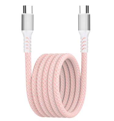 China PD Fast Charging USB C To USB C 60W / 100W Magnetic Nylon Braided Data Cable for sale