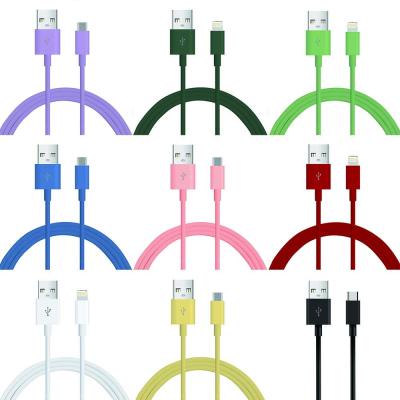 China TPE Cable USB de 1m 2m de longitud C-C20V3A 60W max C-L 9V3A 27W max Cable personalizable para la carga de teléfonos móviles en venta