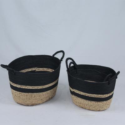 China High Quality Stored Storage Baskets Cotton Rope Basket Rope Basket for sale