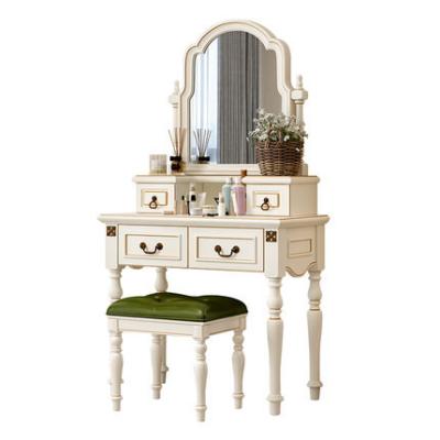 China Traditional Solid Wood Makeup Table Dressing Table With Chair for sale