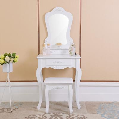 China Traditional Solid Wood Makeup Table Dressing Table With Chair for sale