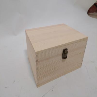 China Recycled Materials Wooden Box Natural Unfinished Desk Tidy Organized Wooden Case for sale